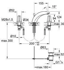 Смеситель для раковины Grohe Chiara 20062000 хром