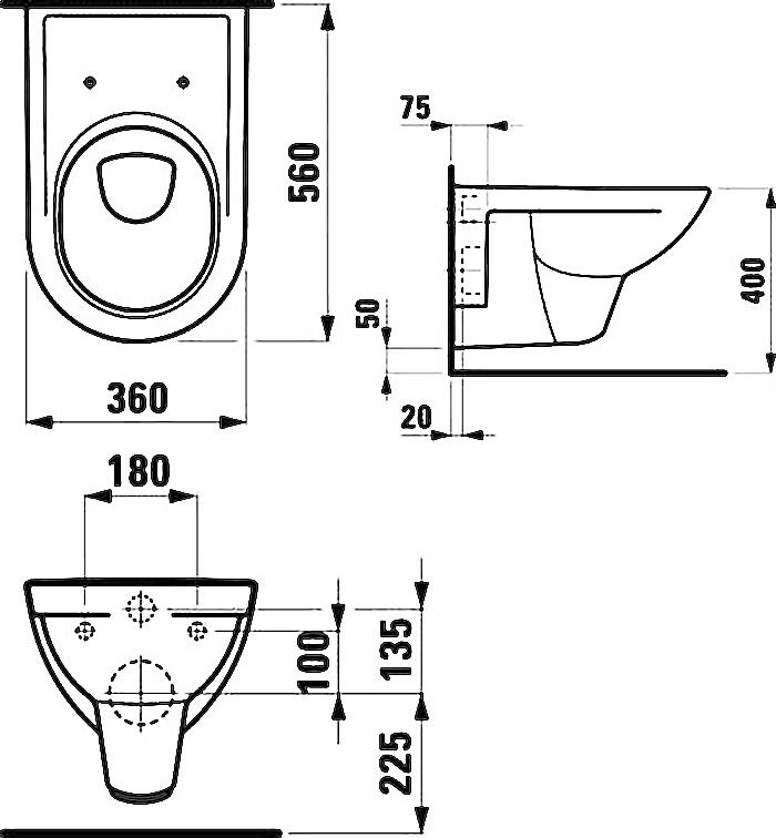 Подвесной унитаз Laufen Pro 8.2095.0.000.000.1