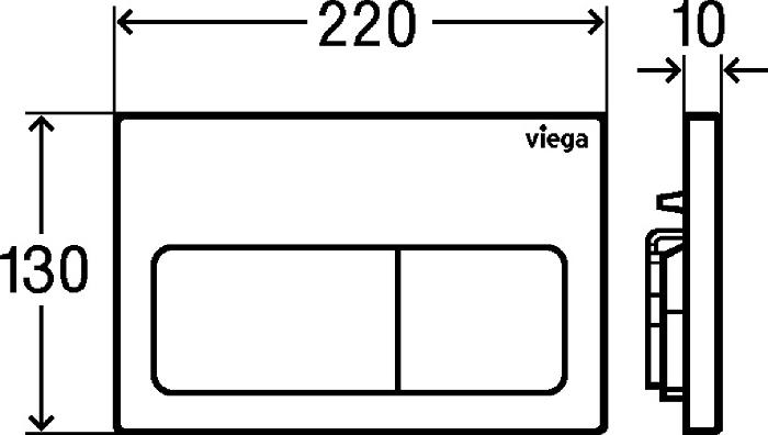 Кнопка смыва Viega Prevista Visign for Life 773724 хром