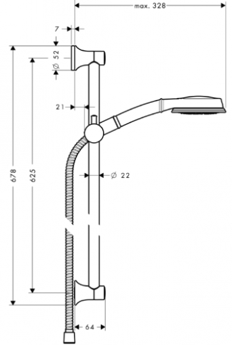 Душевой гарнитур Hansgrohe Croma 27769000