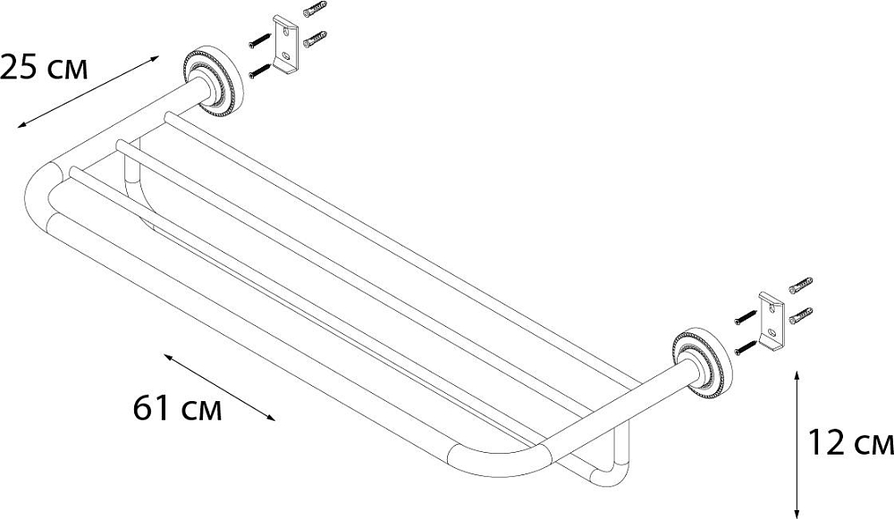 Полка Fixsen Antik FX-61115 бронза