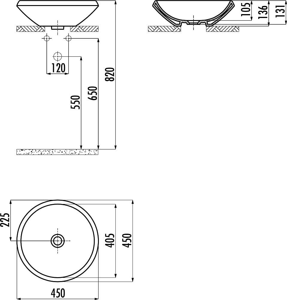 Рукомойник Creavit MN045 красный