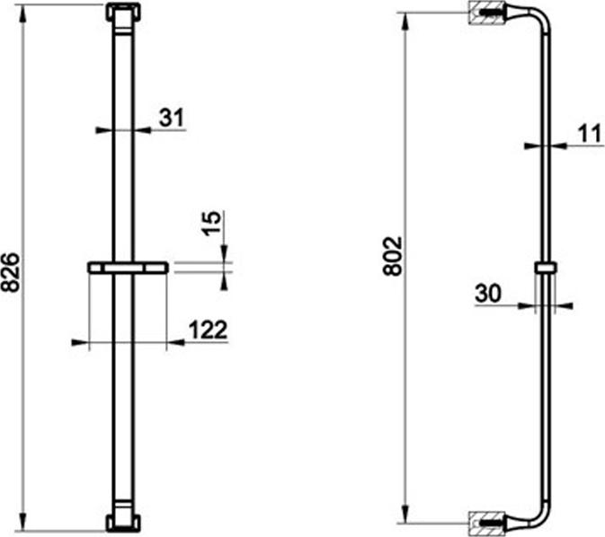 Штанга для душа Gessi Mimi 31244#080, золото