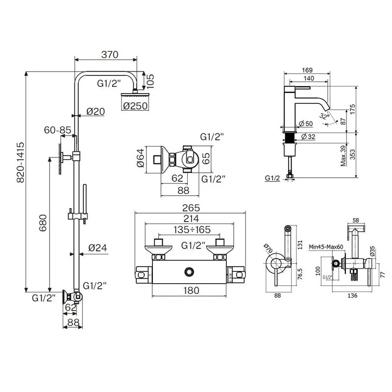 Смеситель для душа Plumberia Selection Ixo KITZXO6302BO53 белый