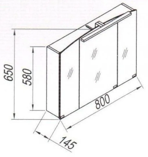 Зеркальный шкаф Kolpa-San Iman TOI 80 WH белый