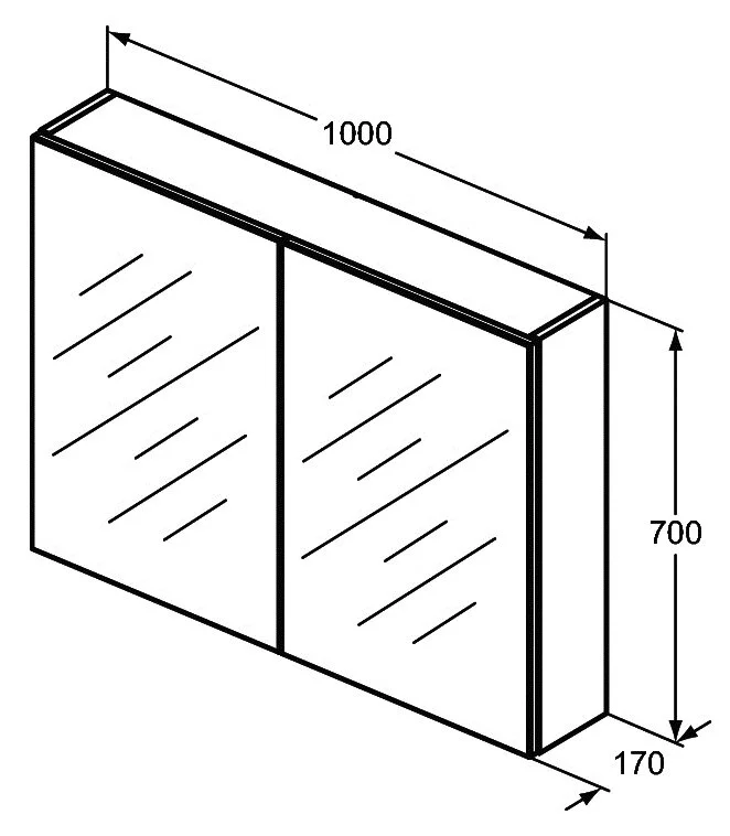 Зеркальный шкаф Ideal Standard Mirror&Light T3498AL хром