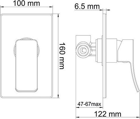 Смеситель WasserKRAFT Aller 1060WHITE 10651 WHITE для душа