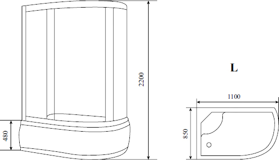 Душевая кабина Timo Standart T-1110 L