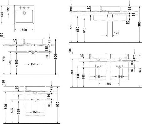 Раковина на столешницу 50 см Duravit Vero 0452500000