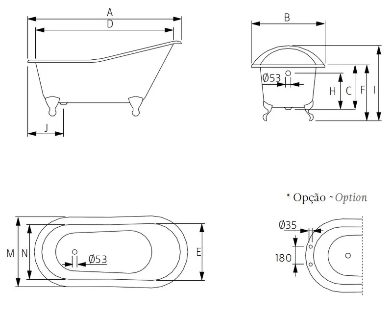 Чугунная ванна Recor Slipper 137х76.5 rec_slipper137 белый