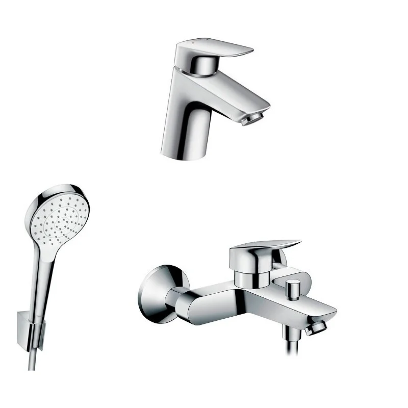 Душевой комплект Hansgrohe, хром, 71400000/71070000/26410400