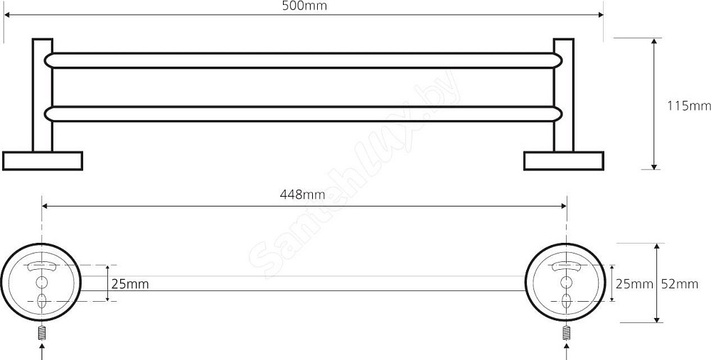 Держатель для полотенец BemetaTrend-i 104104058e тёмно-синий, хром