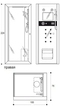 Душевая кабина Jacuzzi Frame 9448-258A