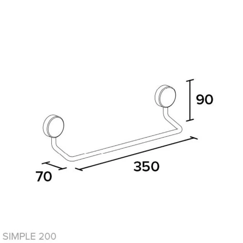 Полотенцедержатель Koin Simple SI200 хром