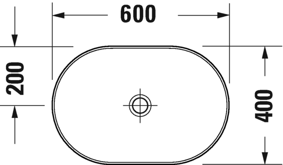 Раковина накладная 60 см Duravit D-Neo 2372600070, белый