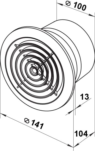 Вытяжной вентилятор Vents 100 ПФ