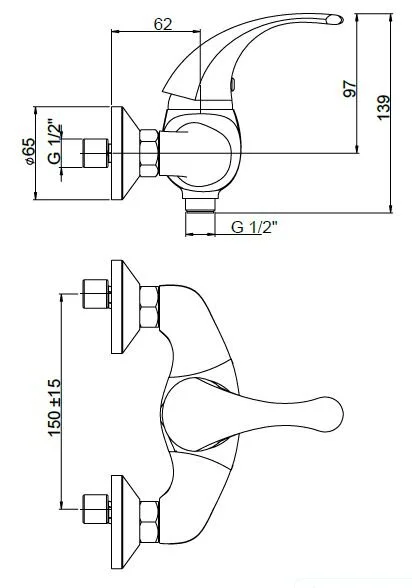 Смеситель для душа Paini Fiori F2CR511LMKM хром