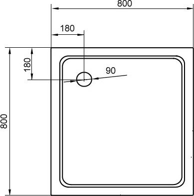 Поддон для душа Cezares Tray 80