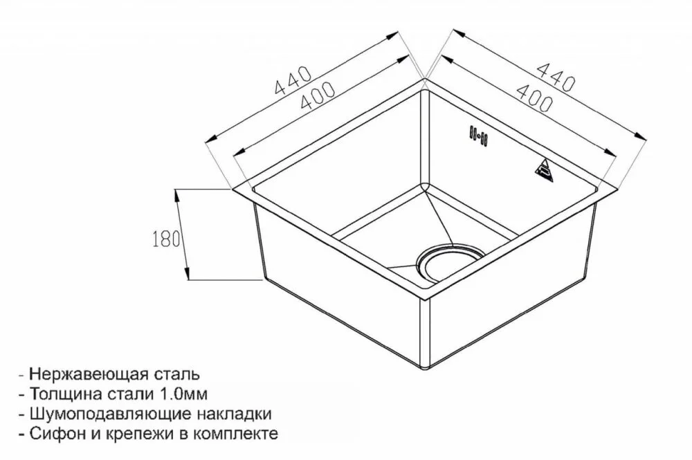 Кухонная мойка Zorg Steel Hammer SH R 4444 серый