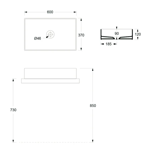 Раковина накладная Alice Ceramica Hide 31130101 белый