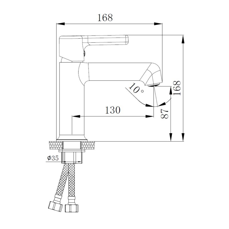 Смеситель для раковины Haiba HB10814 хром