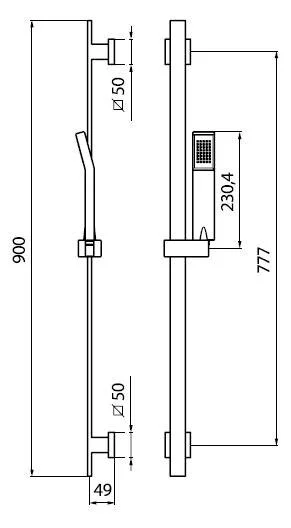 Душевой гарнитур Webert Comfort AC0099015 хром