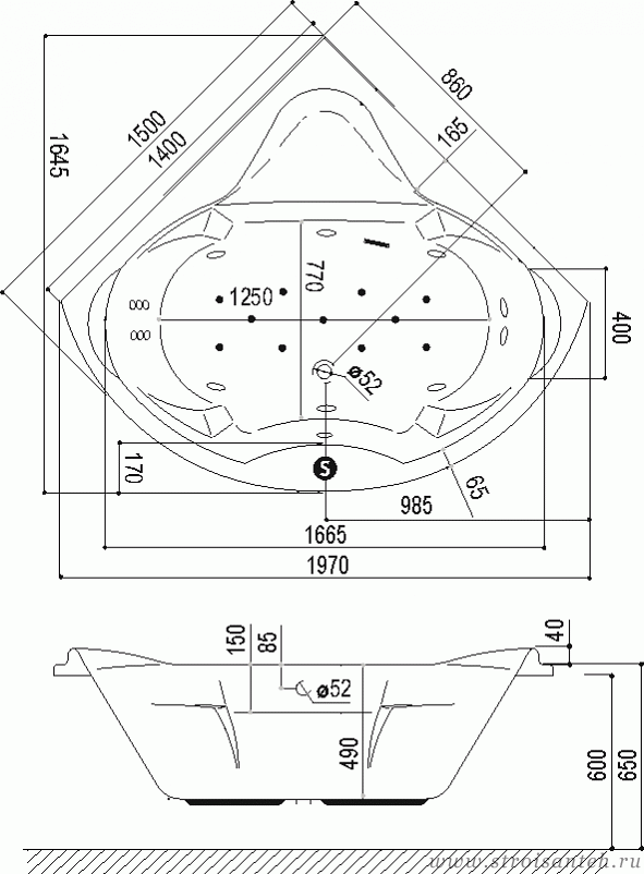 Акриловая ванна Excellent Konsul 150x150