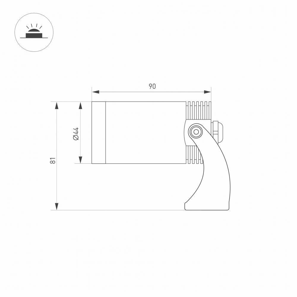 Уличный светодиодный светильник Arlight KT-Water-R44-8W RGBW 028079