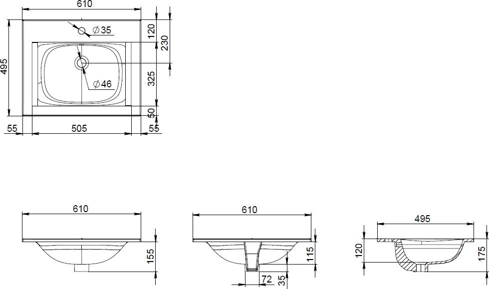 Раковина мебельная Am.Pm Spirit 2.0 M70AWCC0602WG 60 см