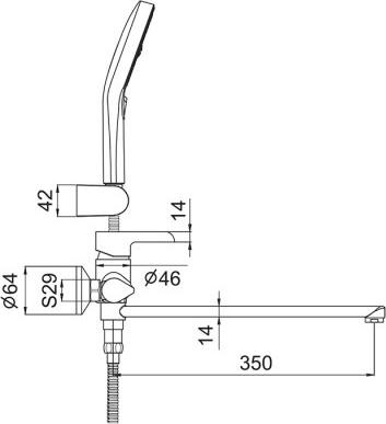 Смеситель для ванны Gappo G03-8 G2203-8