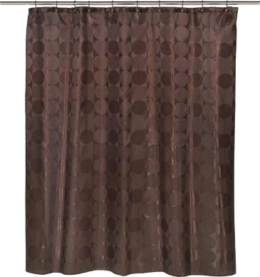 Штора для ванной Carnation Home Fashions Jacquard Chocolate Circle