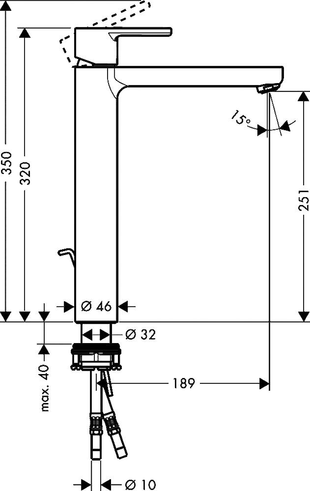 Смеситель для раковины Hansgrohe Metris S 31022000, хром