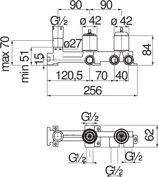 Скрытая часть для смесителя Nobili Rubinetterie WE81200/TBM