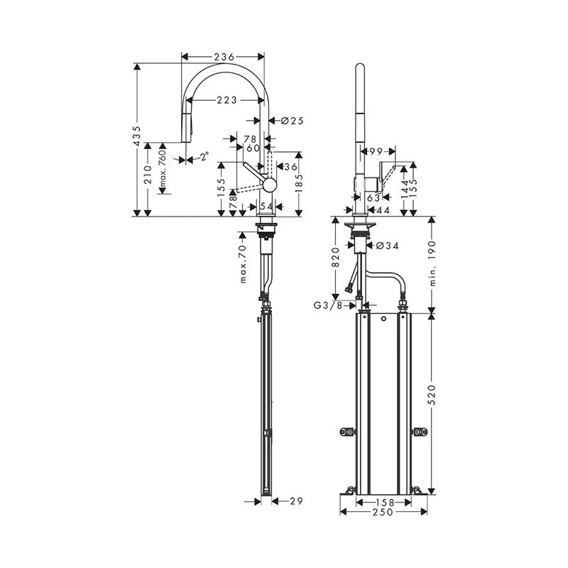 Смеситель для кухни Hansgrohe Talis Classic 72801340 хром