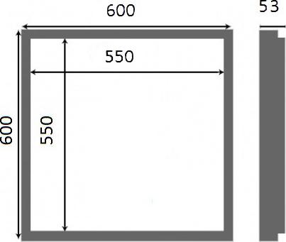 Настенный люк Люкер AL-KR 60х60