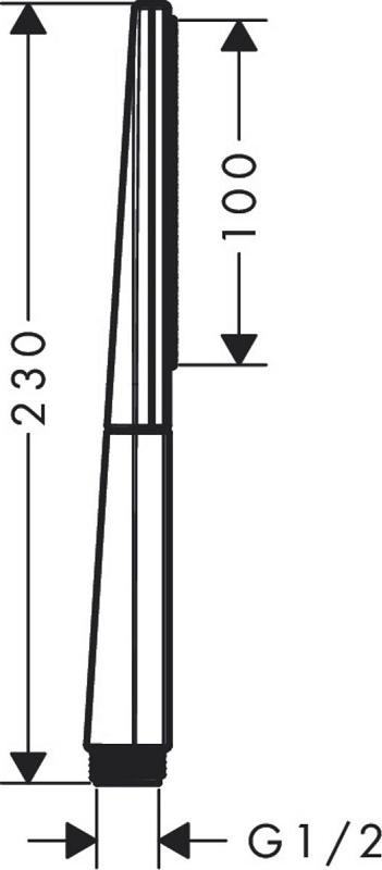 Ручной душ Hansgrohe Rainfinity 100 26866670, чёрный матовый