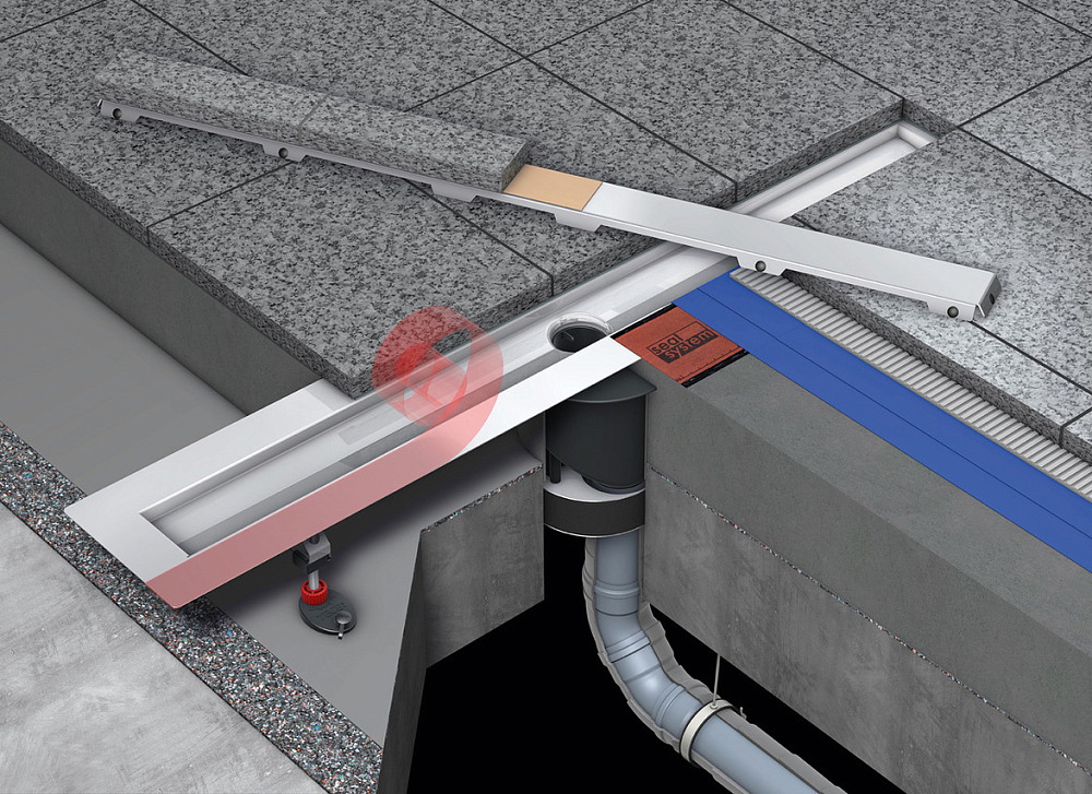 Душевой лоток Tece TECEdrainline 6 512 00 для натурального камня 120 см