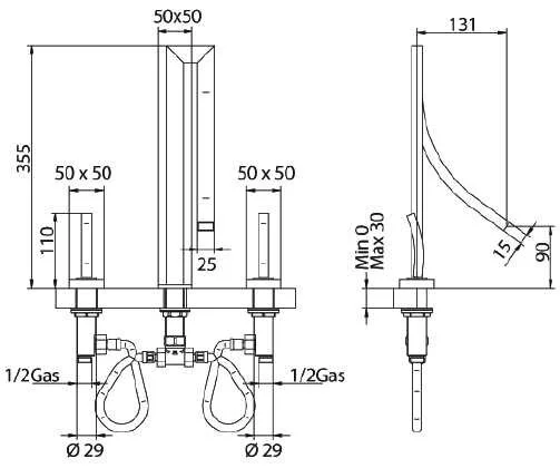 Смеситель для ванны Bandini Seta 7762400PN00 хром