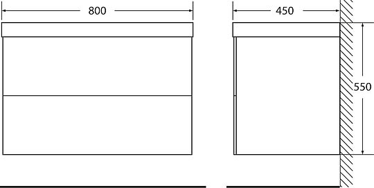 Тумба для комплекта BelBagno REGINA-800-2C-SO-SV-BLUM stucco veneziano