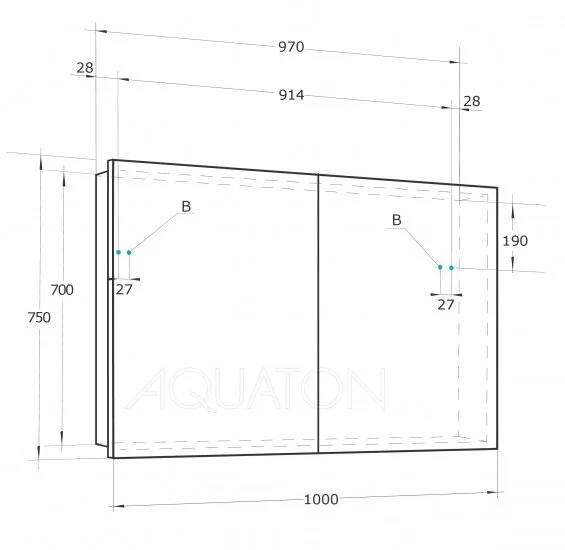 Зеркальный шкаф Aquaton Лондри 1A267302LH010 белый