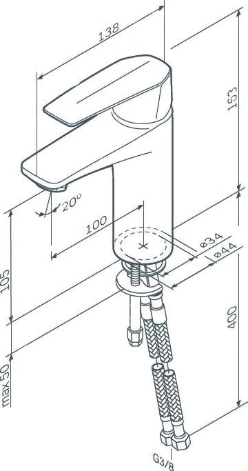 Смеситель для раковины Am.Pm Gem F90A02100, хром