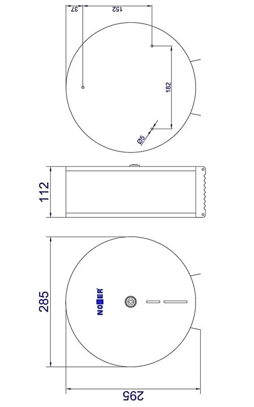 Диспенсер Nofer для туалетной бумаги 05001.XL хром