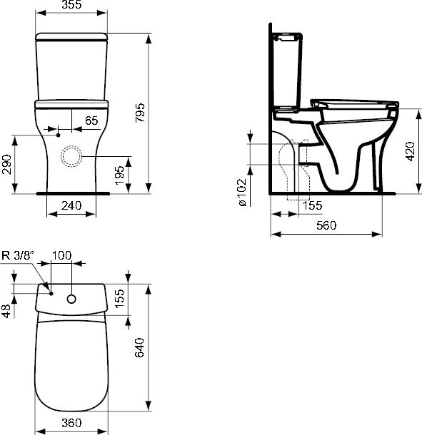 Чаша для унитаза Ideal Standard Active T320601