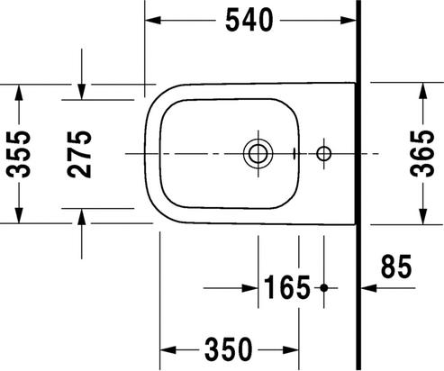 Подвесное биде Duravit Happy D.2 2258150000