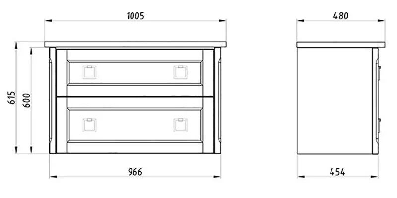 Тумба под раковину ASB-Woodline Рома 10856 белый