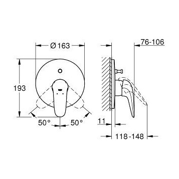 Смеситель для ванны Grohe Eurostyle 29099LS3 белая луна