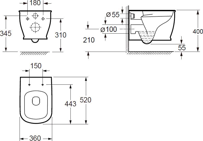 Подвесной унитаз Grossman Comfort GR-P3013