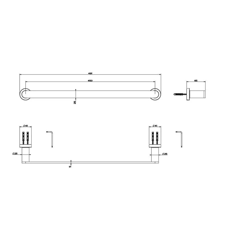 Полотенцедержатель Gessi Emporio 38900/149 серый