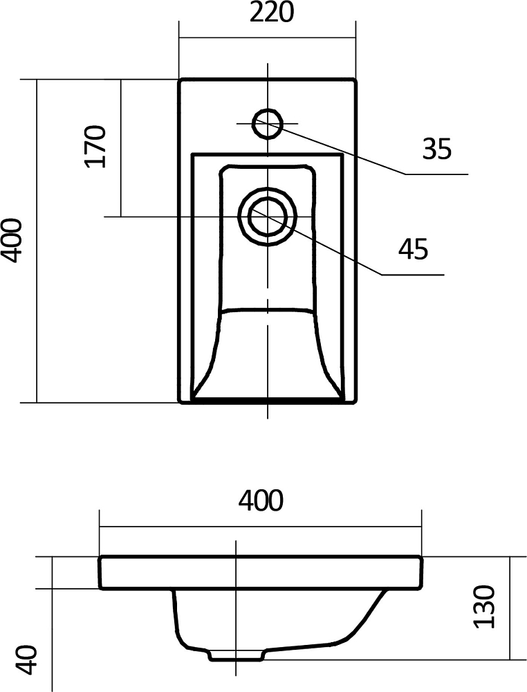 Раковина Santek Миранда 1WH302500 40 см.