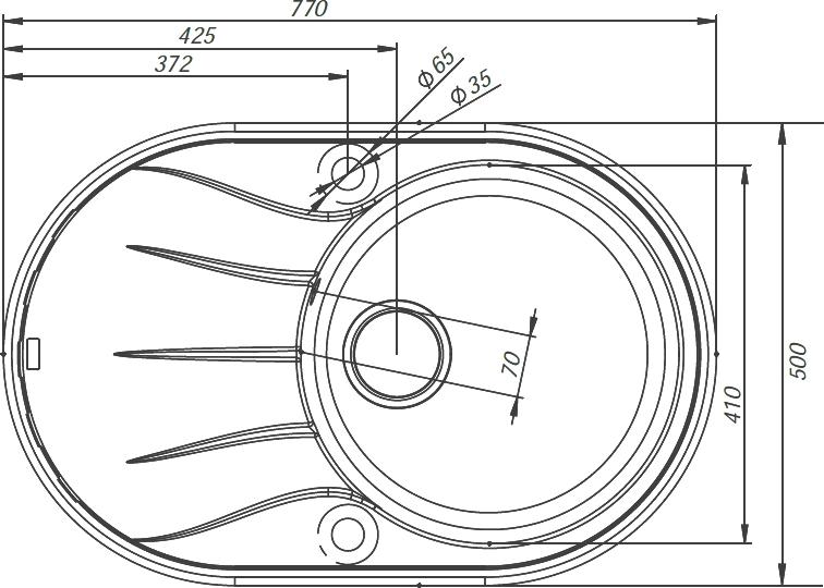 Кухонная мойка Iddis Kitchen G K12G771i87, серый матовый